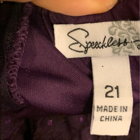 NWOT David’s bridal, purple lace gown ,22 - Picture 10 of 11